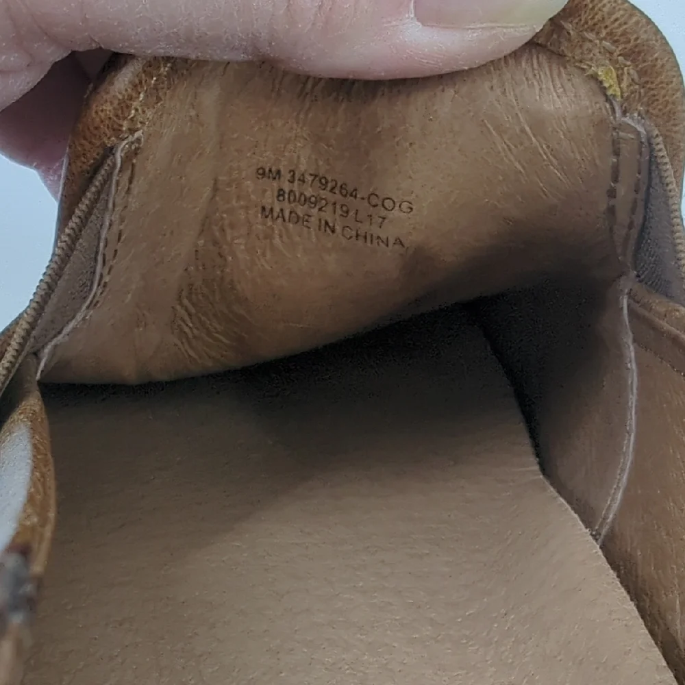 FRYE Dylan Leather Sneakers Cognac Slip-on Sz 9
